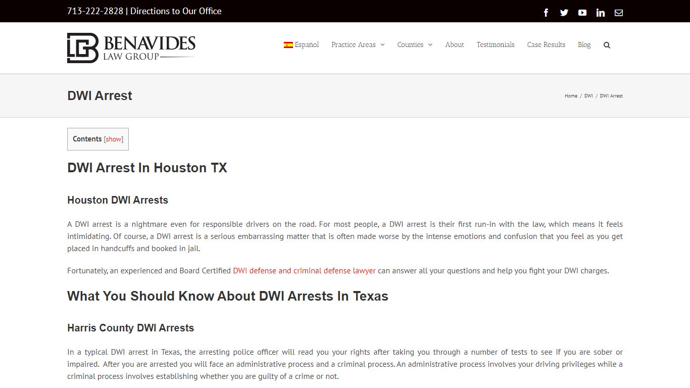 DWI Arrest - Houston, Texas DWI Attorney