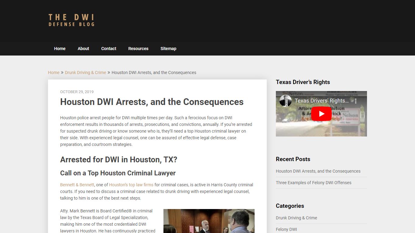 Houston DWI Arrests, and the Consequences - The DWI Defense Blog